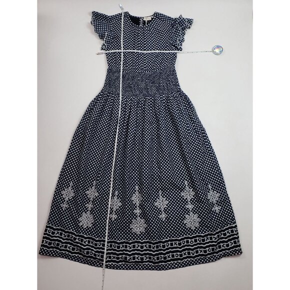 Banjanan Aurelia Victorian Gingham Maxi Dress Midnight Size M NWT - Picture 6 of 16